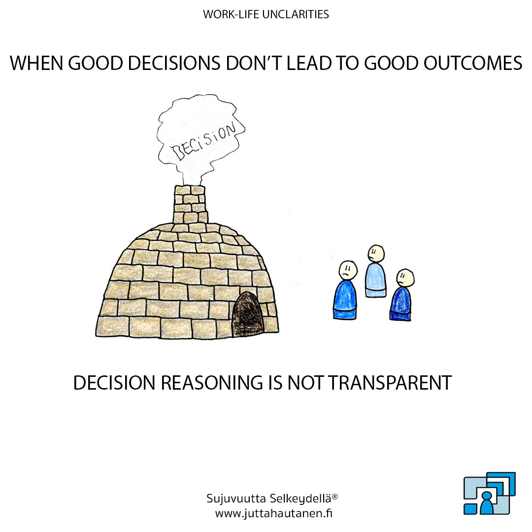 Decision reasoning is not transparent