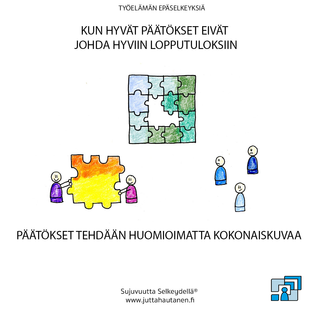 Päätökset tehdään huomioimatta kokonaiskuvaa